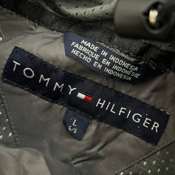 Tommy Hilfiger Mens gray Jacket size Large Polyester and Nylon windbreaker - Picture 3 of 16